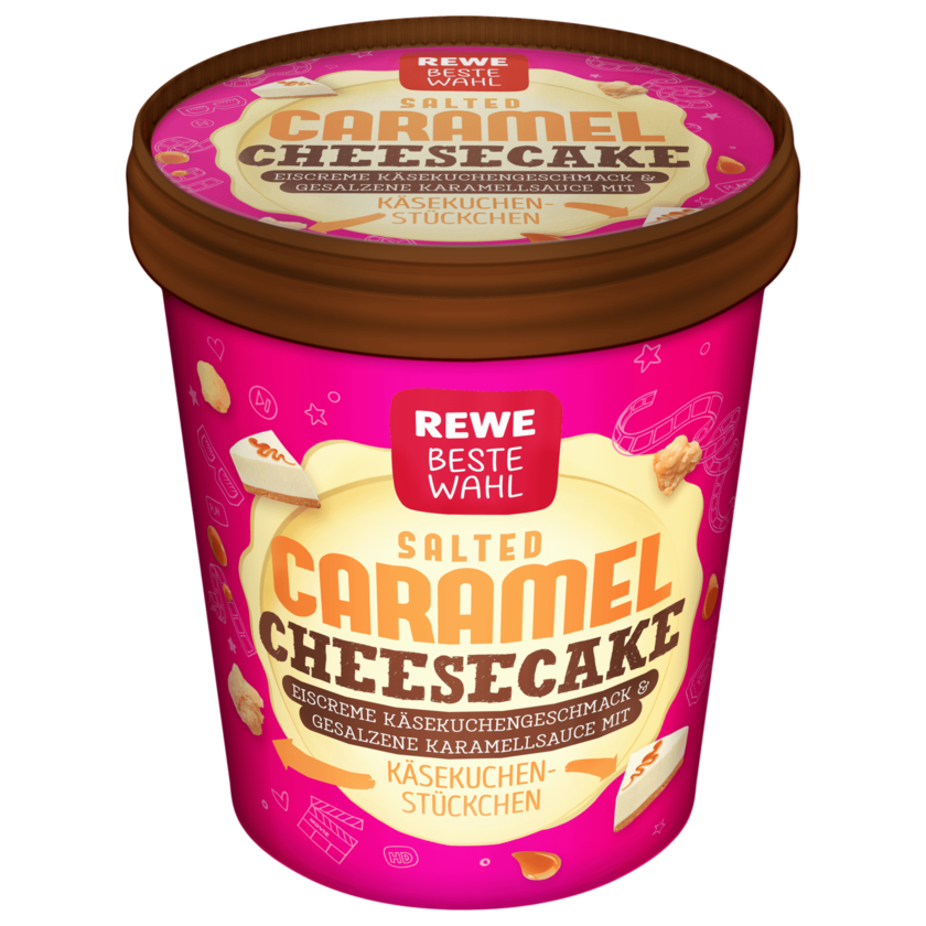 REWE Beste Wahl Salted Caramel Cheesecake Eiscreme 500ml